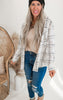 Open Window Oversized Plaid Linen Blend Shirt