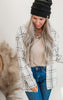 Open Window Oversized Plaid Linen Blend Shirt