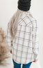 Open Window Oversized Plaid Linen Blend Shirt