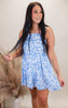 The Izzy Blue Floral Tank Dress - Final Sale