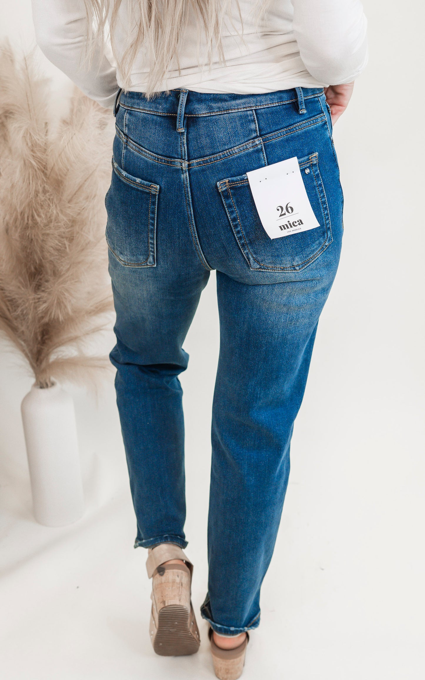 MICA | The Spruce Super High Back Straight Denim Jean**