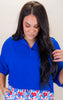 Royal Airflow Short Sleeve Blouse - Final Sale