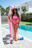 Pink CheckMate Beach Bikini Swimsuit | Salty Wave - Final Sale