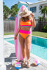Orange Colorblock Beach Bikini Swimsuit | Salty Wave * - Final Sale