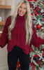 Wine Chunky Knit Sweater - Final Sale
