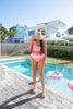 Pink Leopard Beach Bikini Swimsuit | Salty Wave - Final Sale