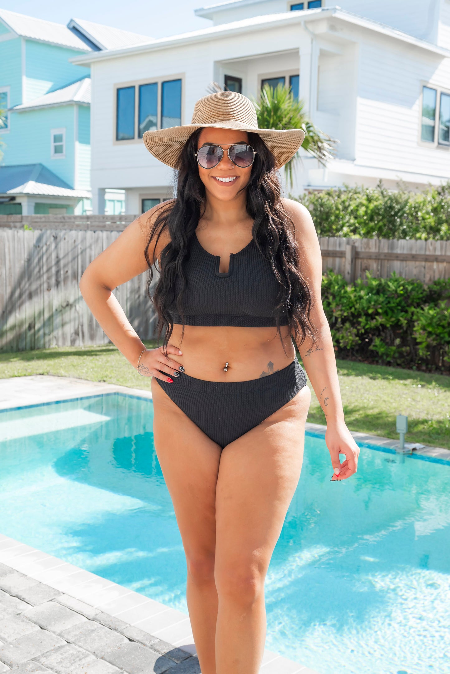 Deep Dive Ribbed Bikini Swimsuit * - Final Sale