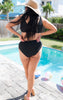 Black Luxe V Bikini Swimsuit * - Final Sale