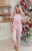 Pink Snowflake Jogger Pajama Set by Salty Wave (TOP & BOTTOM)