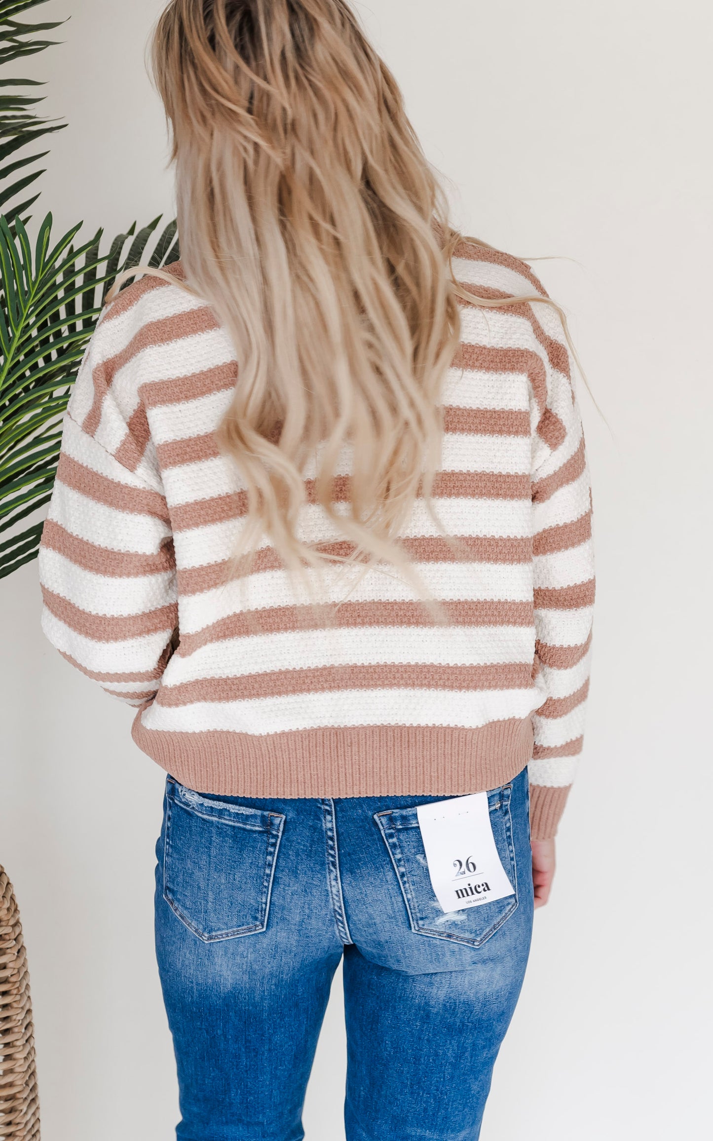 Checkmate Stripes Sweater| Salty Wave (3 COLORS)