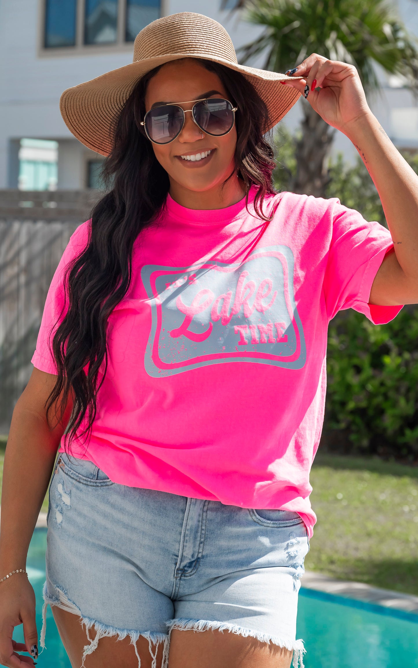 It's Lake Time Garment Dyed Graphic T-shirt - Final Sale