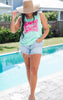 Lake Time Garment Dyed Graphic Tank Top - Final Sale