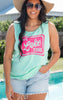Lake Time Garment Dyed Graphic Tank Top - Final Sale