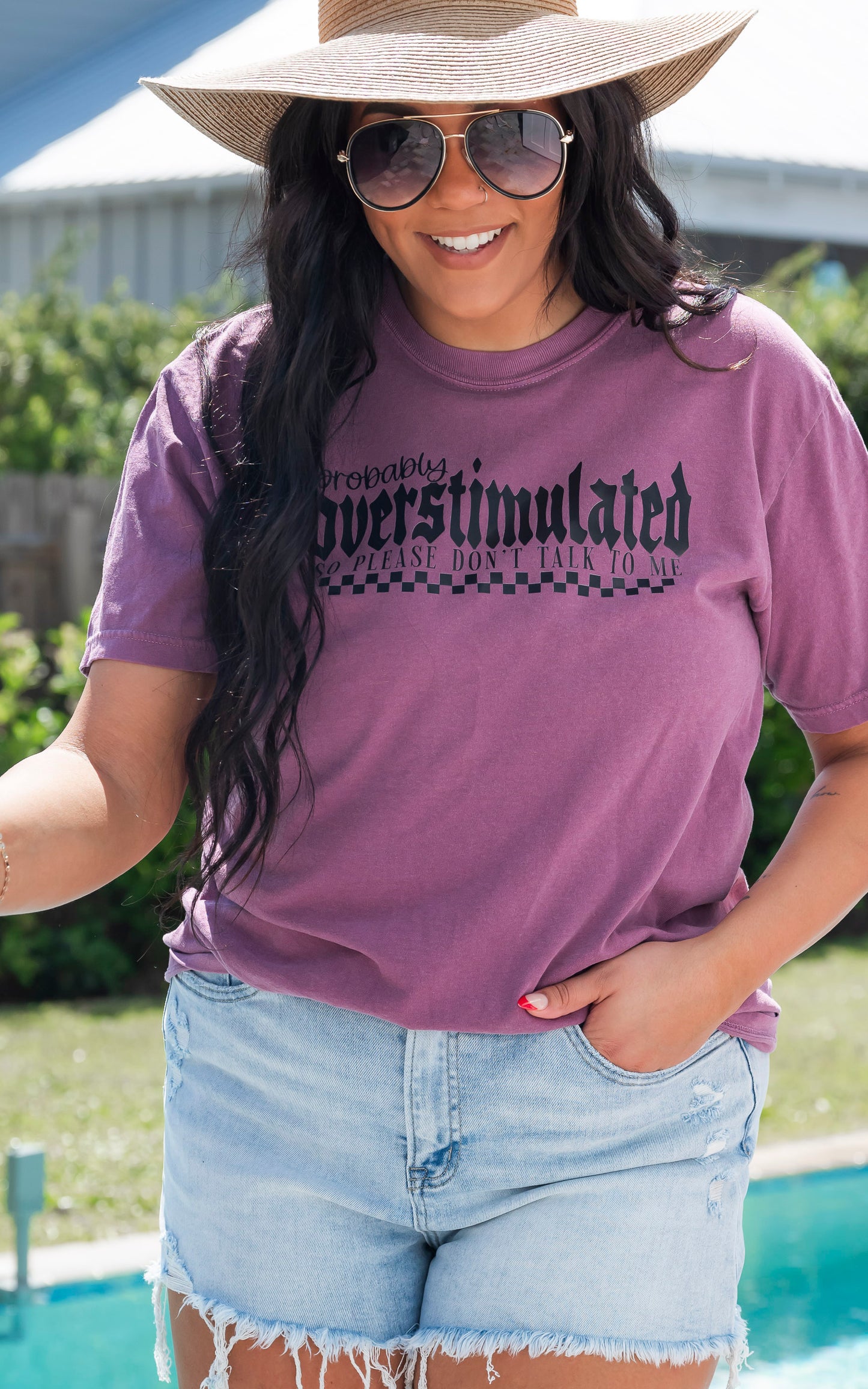 Overstimulated Garment Dyed Graphic T-shirt