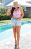 Pop of Paradise Floral Crop Tank | Salty Wave  *FINAL SALE