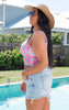 Pop of Paradise Floral Crop Tank | Salty Wave  *FINAL SALE