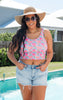 Pop of Paradise Floral Crop Tank | Salty Wave  *FINAL SALE
