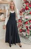 Black Solid Wide Leg Knit Jumpsuit - Final Sale
