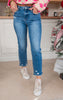 The Emma High Rise Slim Straight Denim Jeans | Lovervet by Vervet - Final Sale