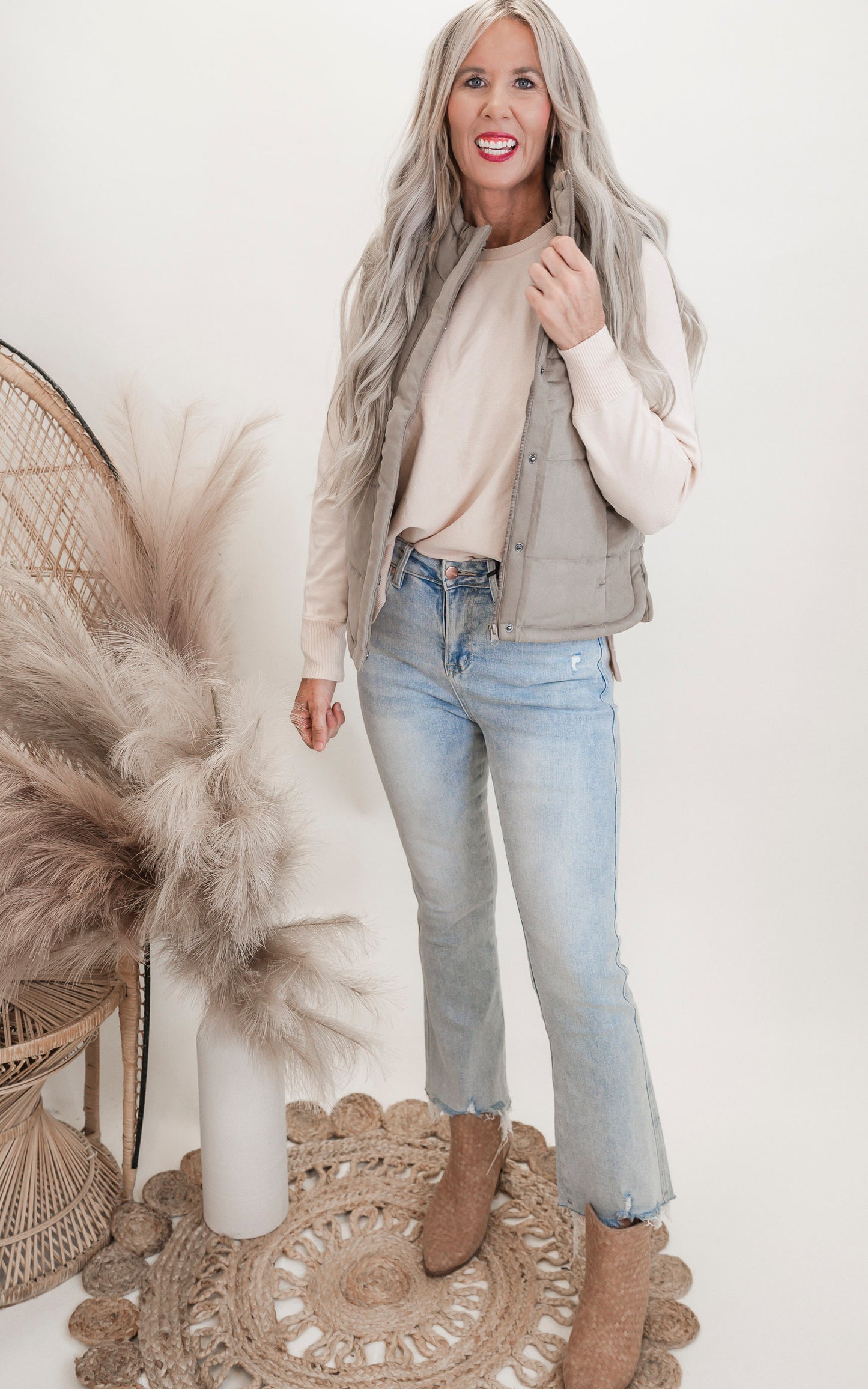 Suede Like Vest - Final Sale