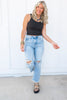 Classic Black Crop Tank Top | Salty Wave *FINAL SALE