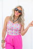 Pop of Paradise Floral Crop Tank | Salty Wave  *FINAL SALE