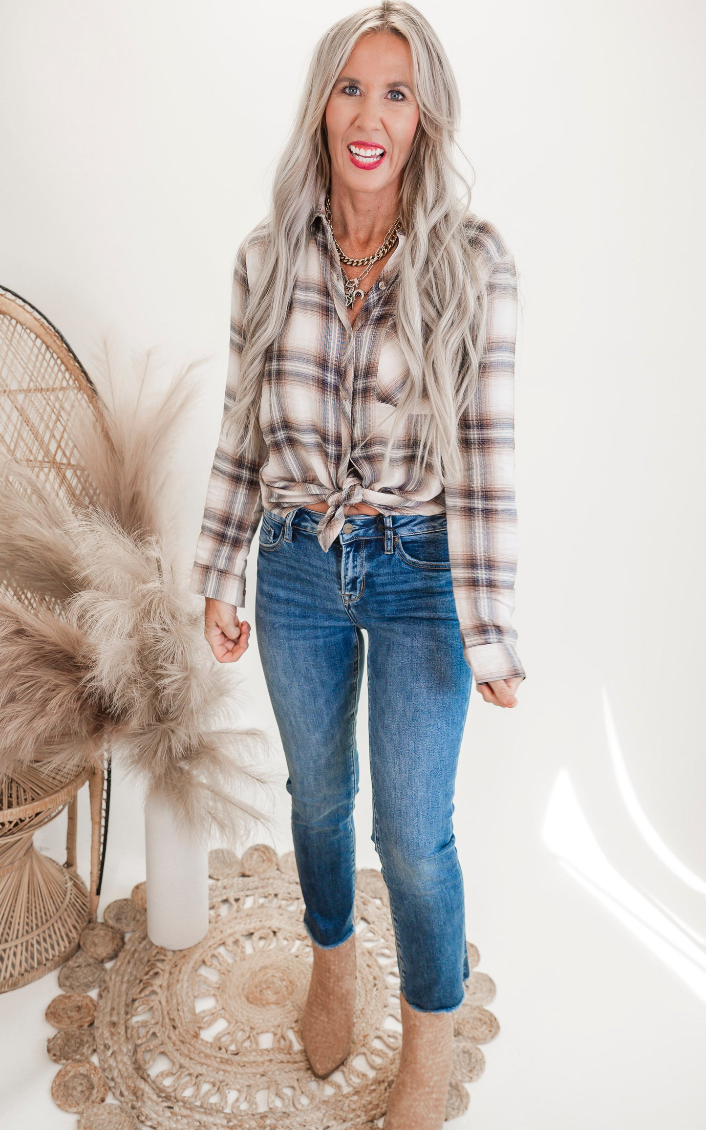 MICA | The Marine Blue Freestyle MidRise Crop Denim Jean** - Final Sale