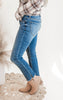 MICA | The Marine Blue Freestyle MidRise Crop Denim Jean** - Final Sale