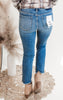 MICA | The Marine Blue Freestyle MidRise Crop Denim Jean** - Final Sale