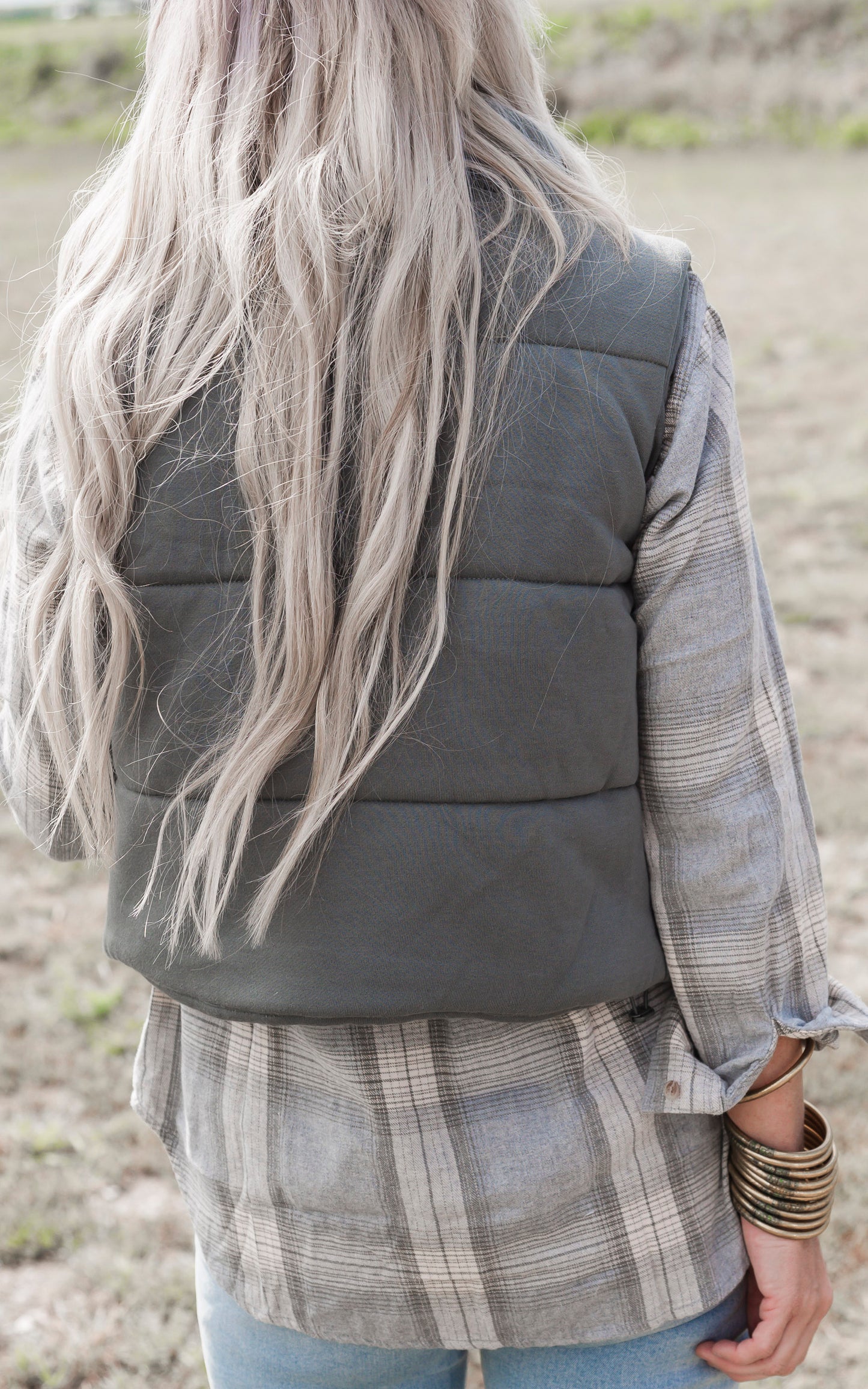 Oversized Jade Flannel Shirt Top**