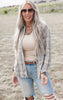Oversized Jade Flannel Shirt Top**