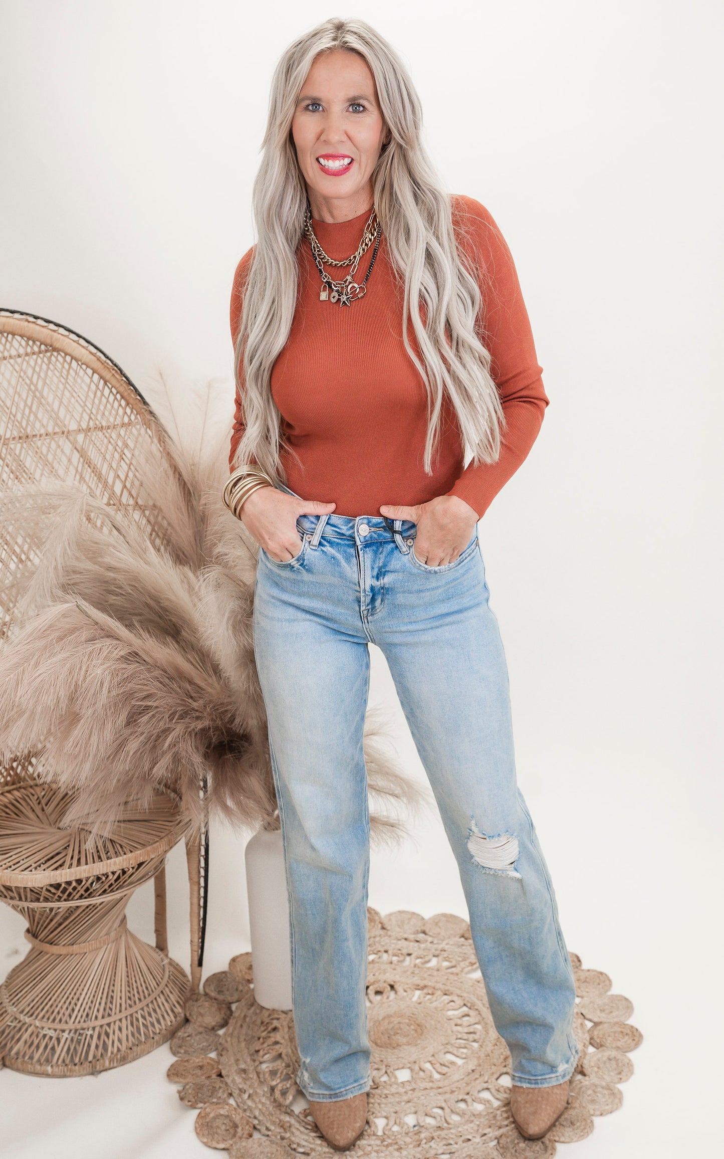 MICA | The Poseidon High Rise Wide Leg Denim Jean - Final Sale