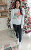 Balls Deep Holiday Heather Grey Graphic Crewneck Sweatshirt**