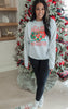 Balls Deep Holiday Heather Grey Graphic Crewneck Sweatshirt**