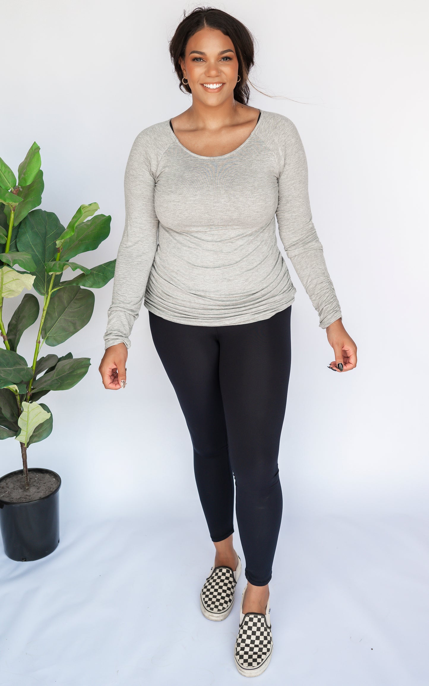The Essential Long Sleeve Ruched Tunic by Salty Wave *FINAL SALE