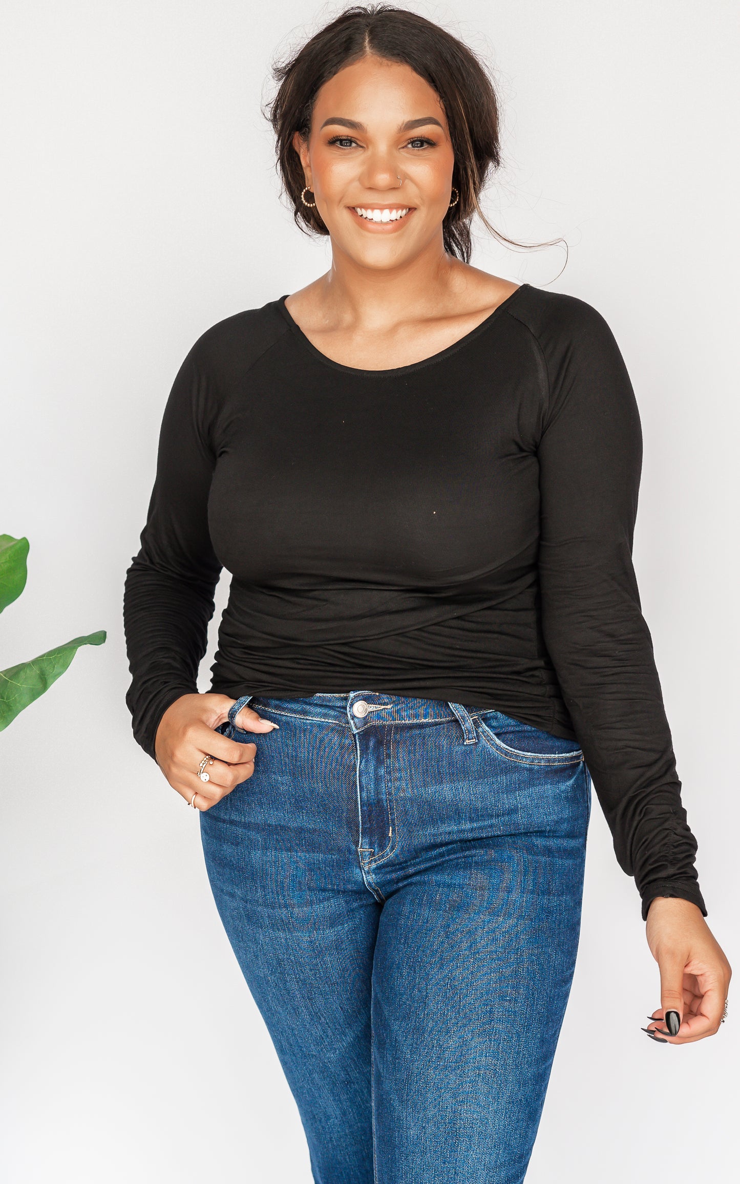 The Essential Long Sleeve Ruched Tunic by Salty Wave *FINAL SALE