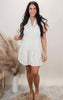Striped Cap Sleeve Tiered Button Down Midi Dress  | FINAL SALE