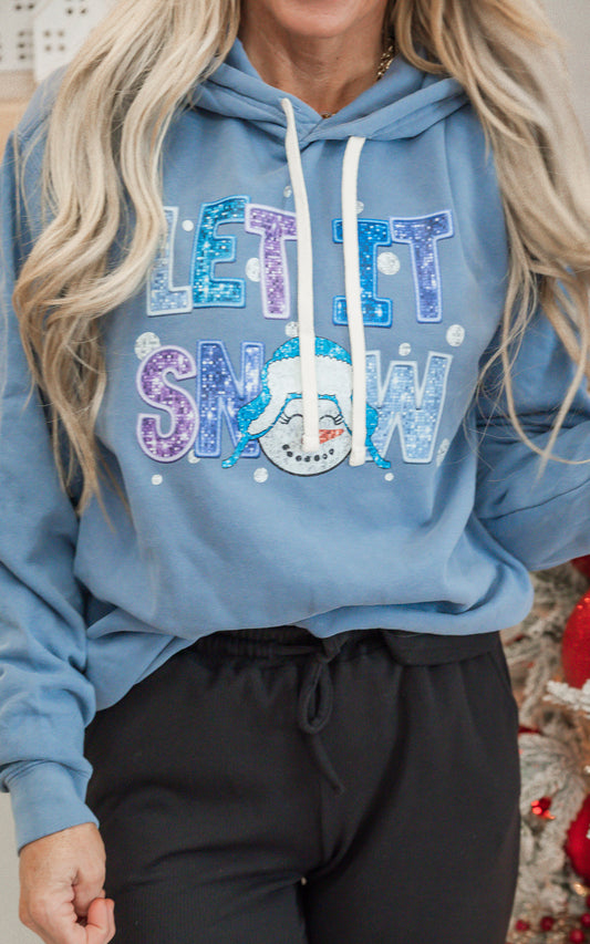 Let it Snow Garment Dyed Hoodie | Comfort Colors - Final Sale