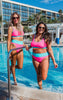 Fuchsia Colorblock Beach Bikini Swimsuit | Salty Wave - Final Sale