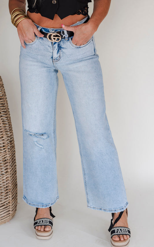 LOVERVET | Rediscover Tummy Control Super High Rise Wide Leg Denim Jeans **(REG/CURVY)