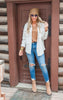 salty wave button down top