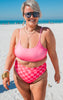 Pink CheckMate Beach Bikini Swimsuit | Salty Wave - Final Sale
