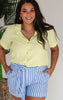 Pop the Lime Short Sleeve Blouse Top - Final Sale