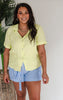 Pop the Lime Short Sleeve Blouse Top - Final Sale