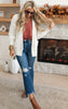 Ivory waffle cardigan