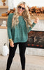 dark green dolman sweater