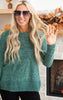 dark green sweater