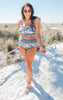 SALTY WAVE Grey Camo Beach Full Coverage Swim Set (Top & Bottom)**Final Sale