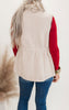 Plaid Waist Drawstring Sherpa Vest - Final Sale