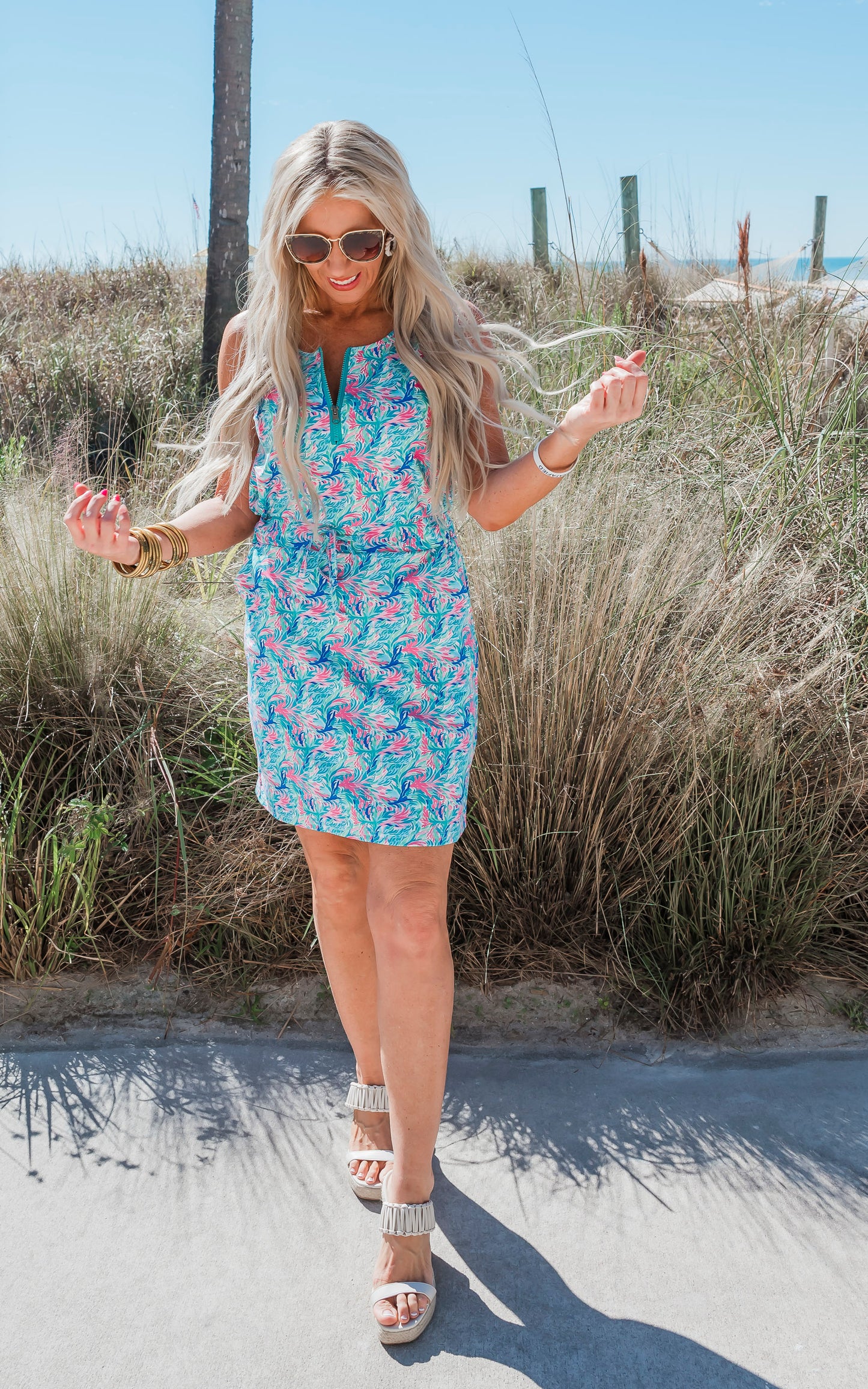 The Perfect Everyday Sea Fan Dress with Pull Down Shorts by Salty Wave *-FINAL SALE